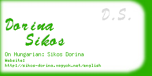 dorina sikos business card